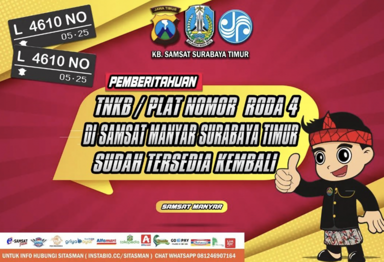 Pengumuman : Tersedia kembali untuk TNKB