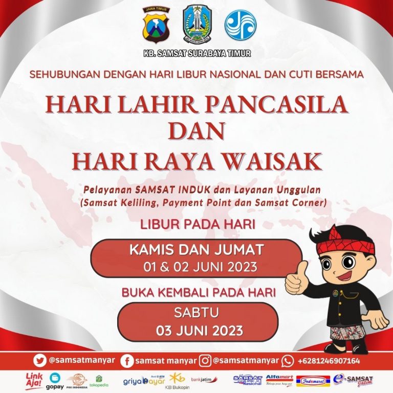 Pengumuman Hari Libur : Hari Lahir Pancasila, Cuti Bersama dan Hari Raya Waisak