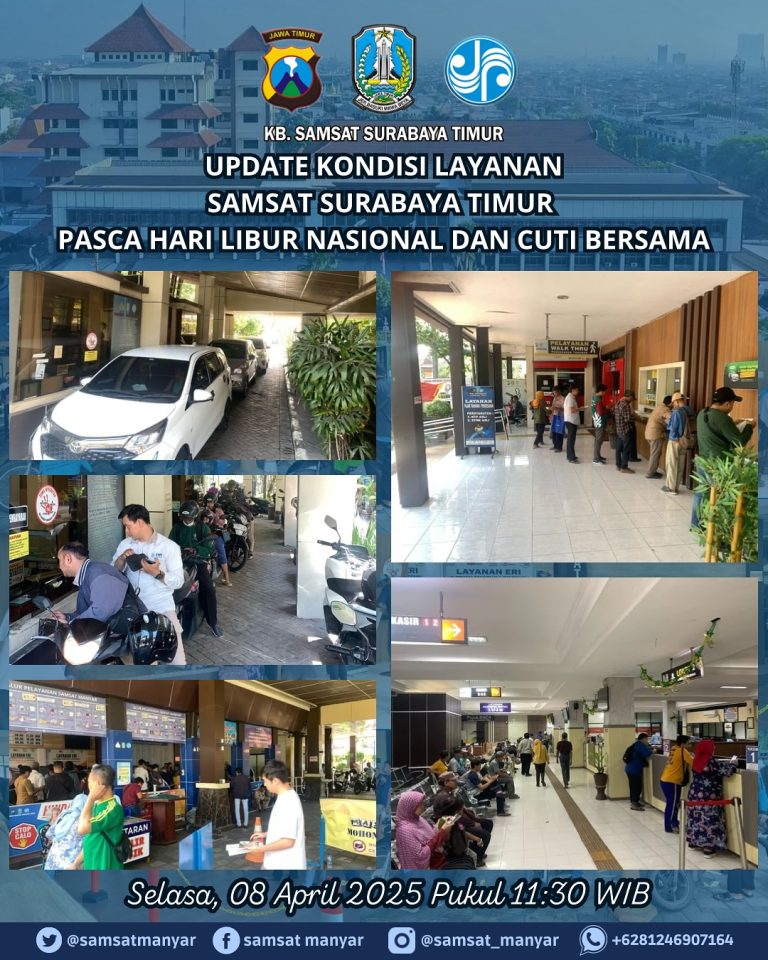 Update Kondisi Layanan Samsat Surabaya Timur