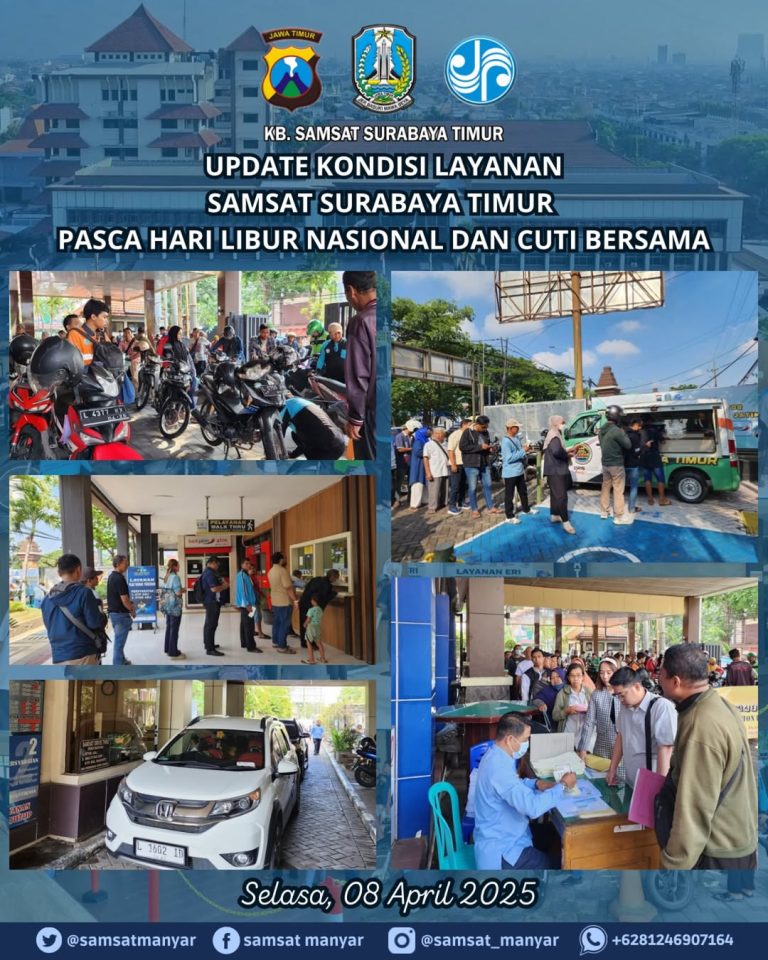 Update Kondisi Layanan Samsat Surabaya Timur