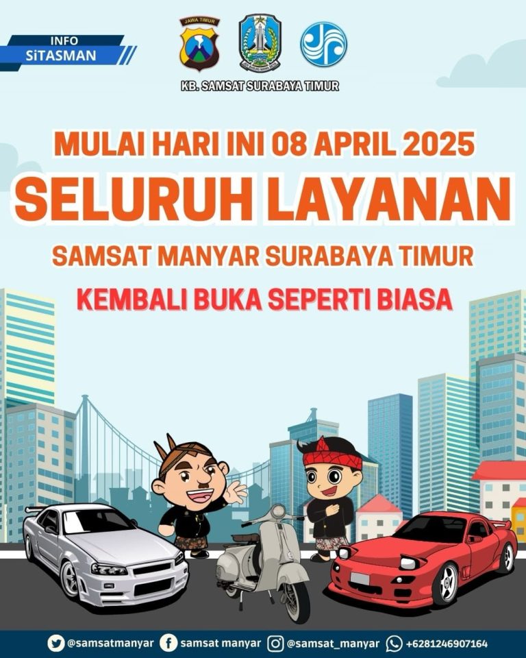 Layanan Kantor Bersama Samsat Manyar Surabaya Buka Seperti Biasa