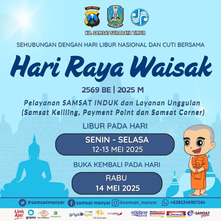 Pemberitahuan Hari Libur Nasional & Cuti Bersama – Hari Raya Waisak 2569 BE / 2025 M