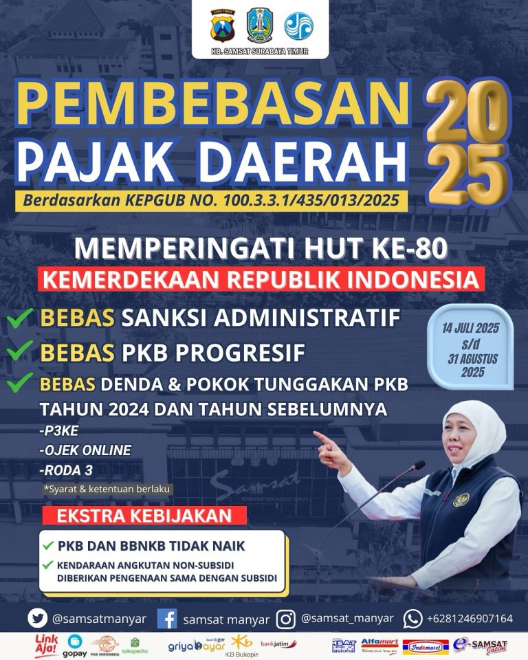 Pemutihan Pajak Kendaraan Bermotor Hadir Kembali di Jawa Timur