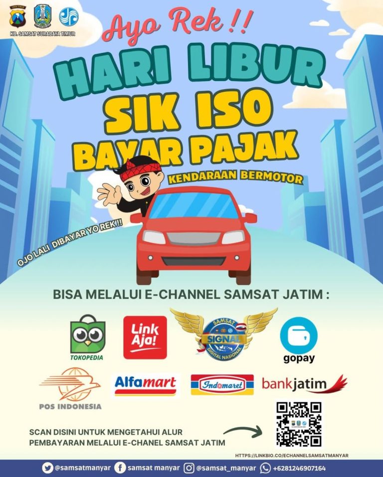 Pembayaran Pajak Melalui e-Channel Samsat Jatim