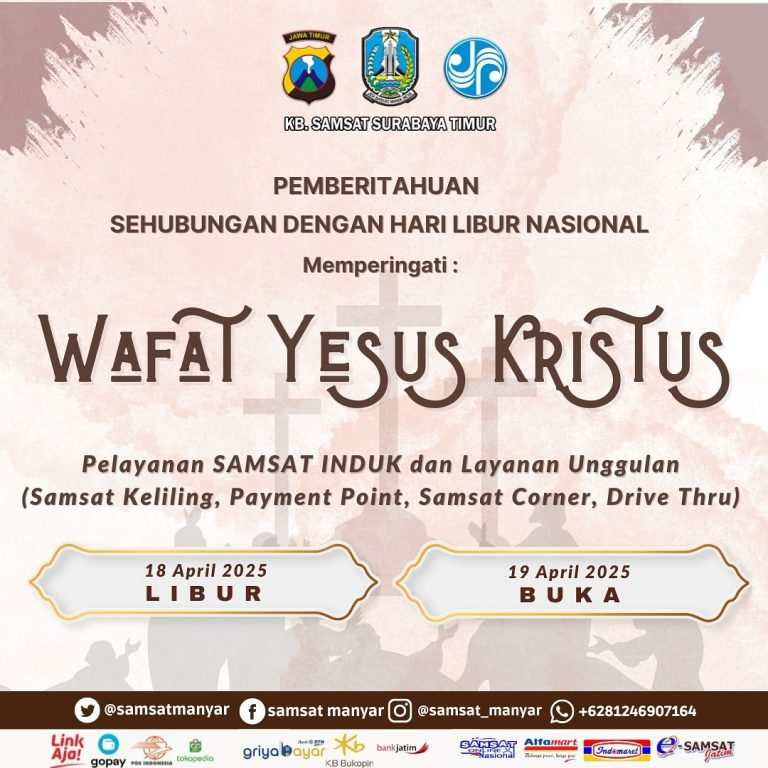 Pengumuman Libur Pelayanan Samsat