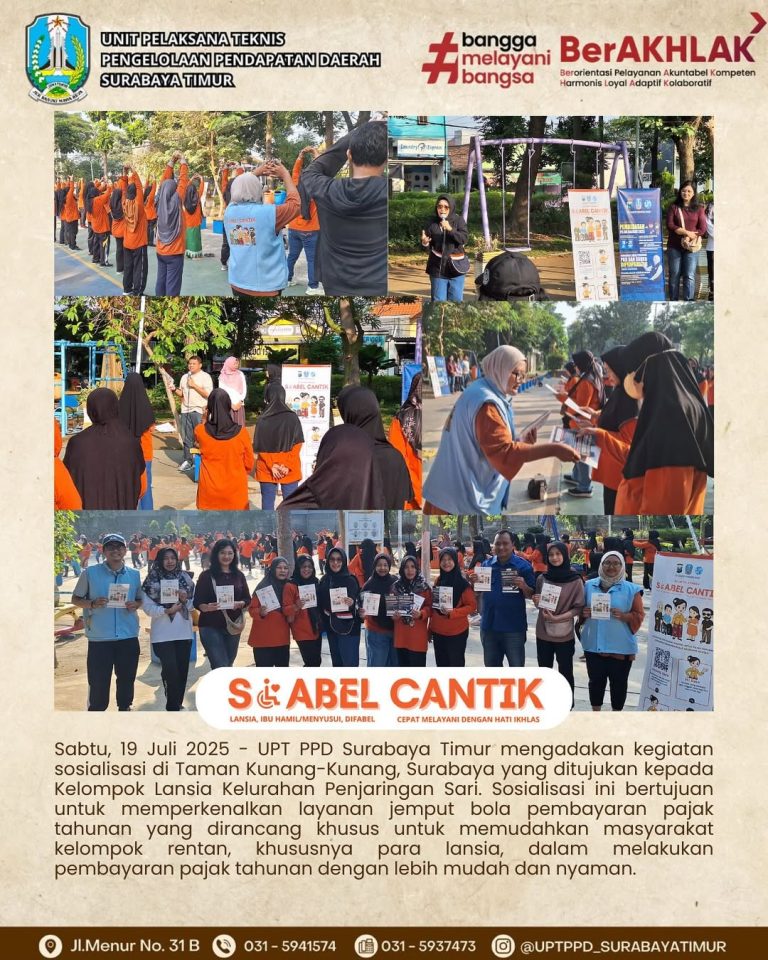 Sosialisasi Layanan SiABEL CANTIK di Taman Kunang-Kunang Surabaya