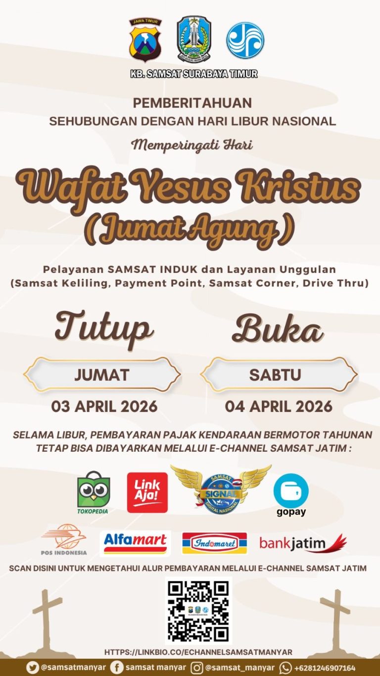 Pengumuman Hari Libur Nasional : Hari Wafat Yesus Kristus (Jumat Agung)