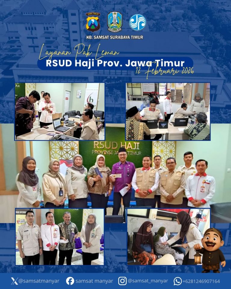 Layanan Pak Leman KB Samsat Surabaya Timur Hadir di RSUD Haji Provinsi Jawa Timur