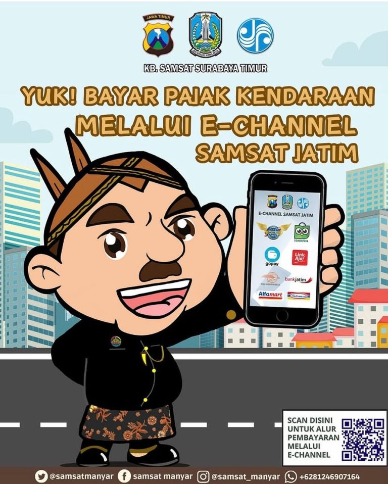 Bayar Pajak Kendaraan Lebih Mudah Melalui E-Channel Samsat Jatim